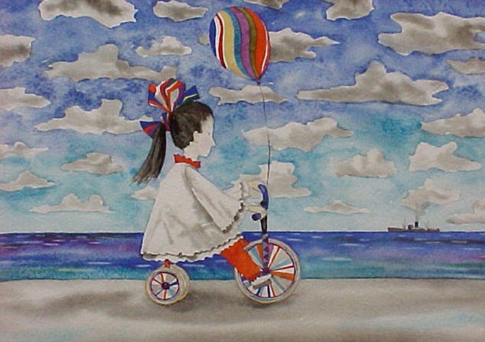 Franz Bergmann Figurative Painting - The Tricycle