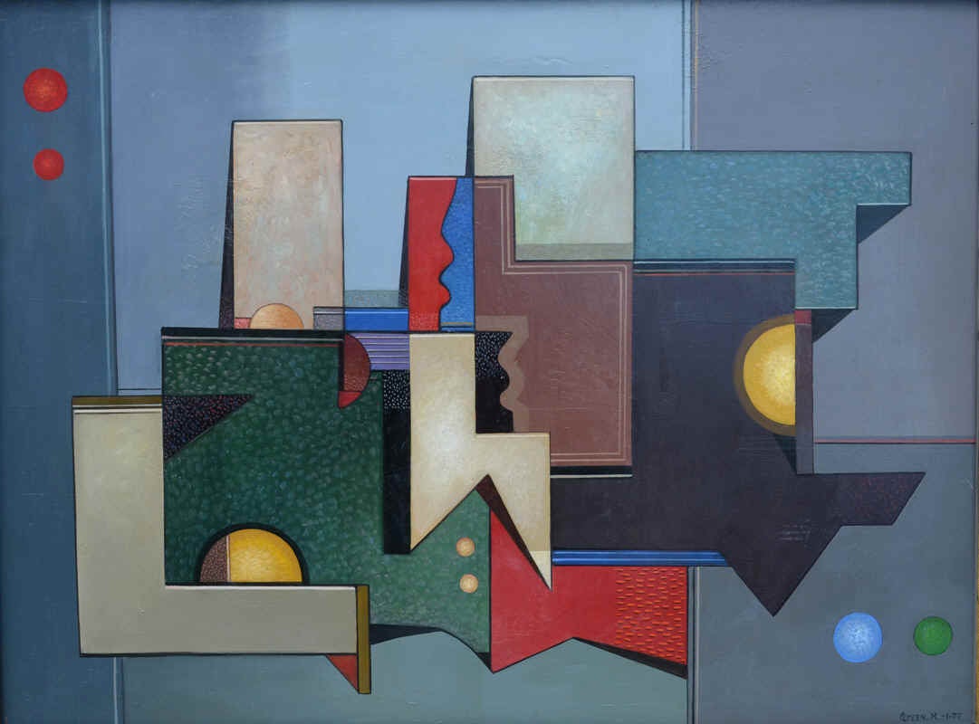 Maurice Green Abstract Painting - Metropolis