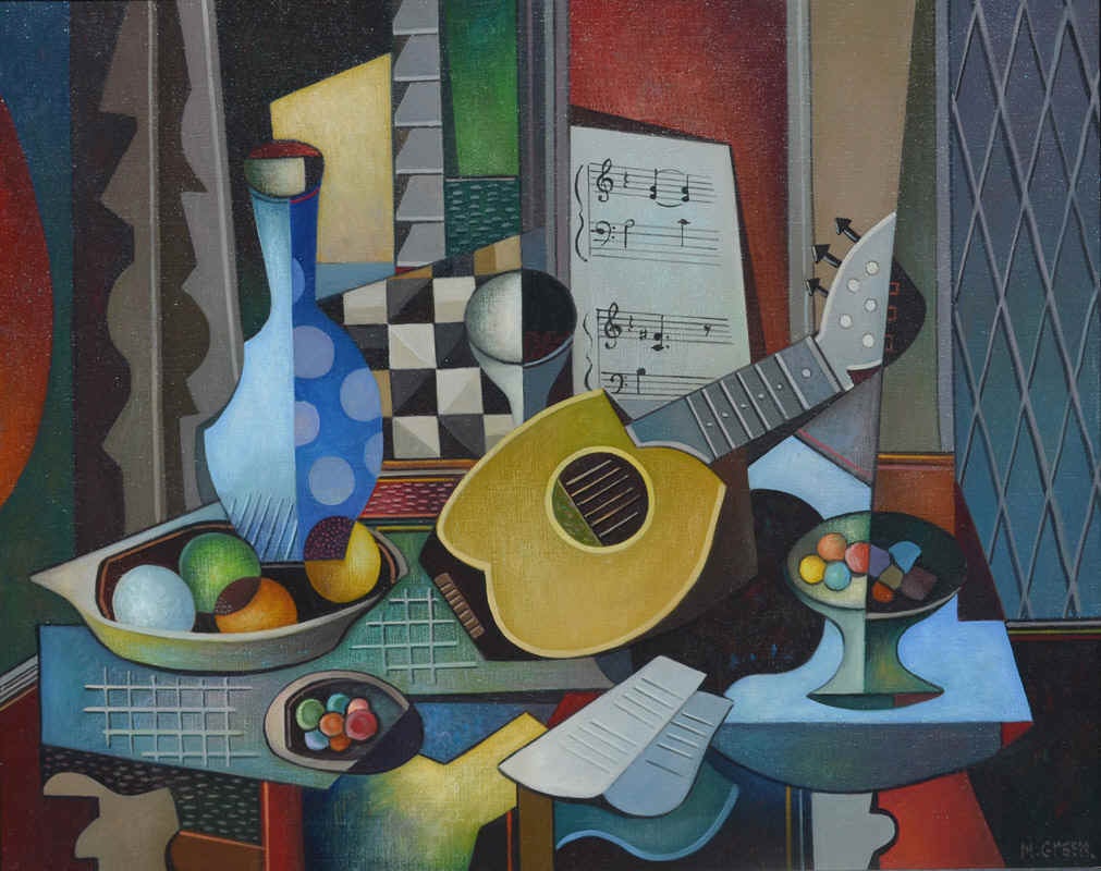 Maurice Green Still-Life Painting - Reading Music