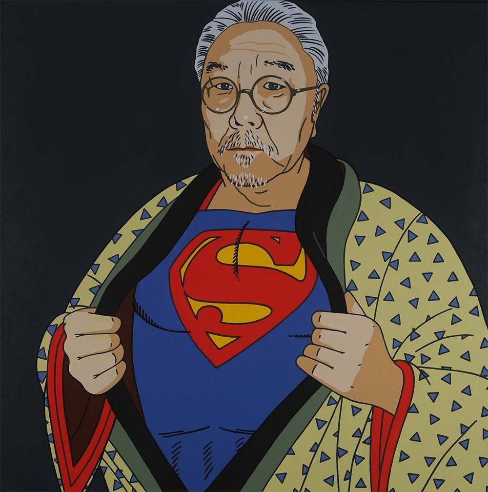 AMERICAN IN DISGUISE - Painting by Roger Shimomura