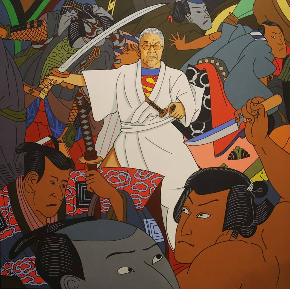 AMERICAN VS. JAPANESE #3 - Painting by Roger Shimomura