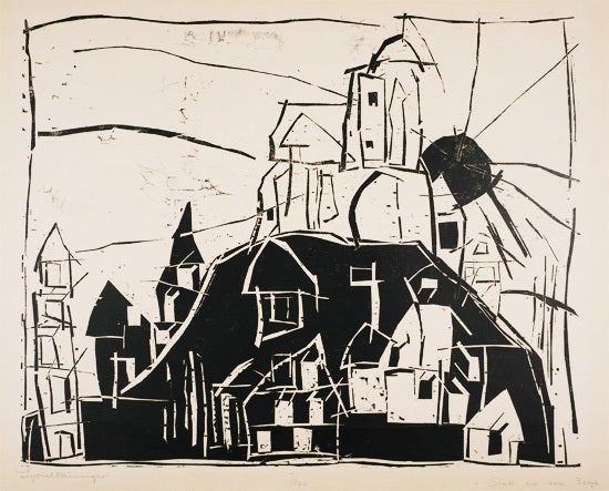 City on the Mountain - Print by Lyonel Feininger