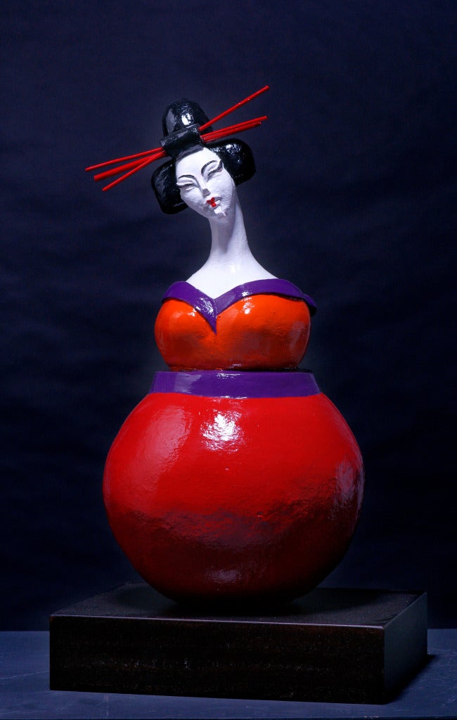 Demoiselle de l'Air III - Sculpture by Mariko