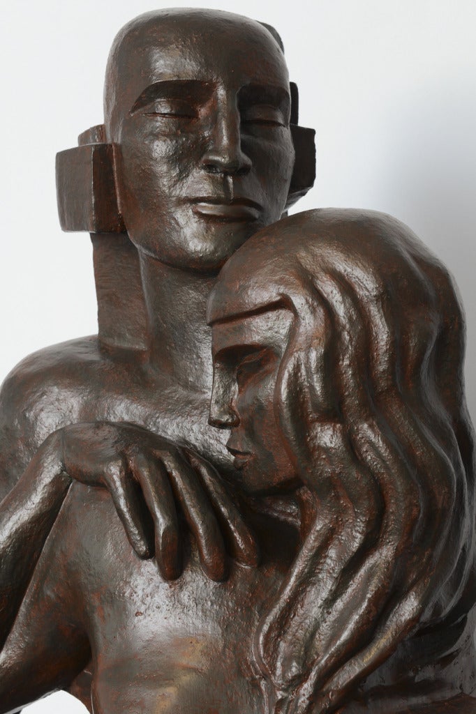 Ehepaar (Braun), Nude Sculpture, von Mariko