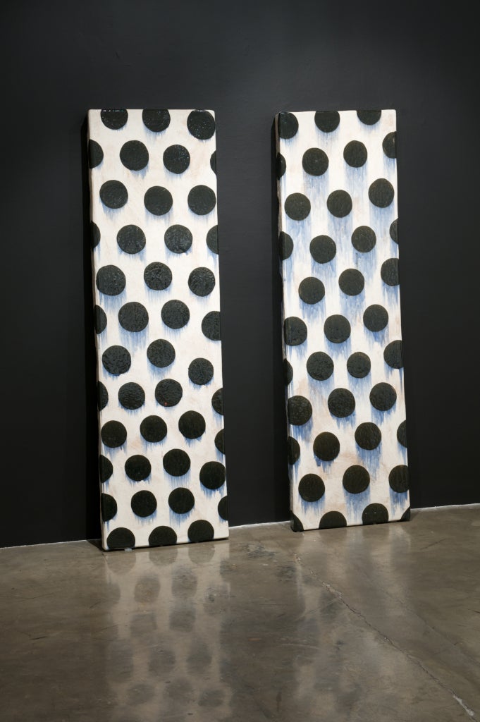 Jun Kaneko Abstract Sculpture - Wall Slab Pair
