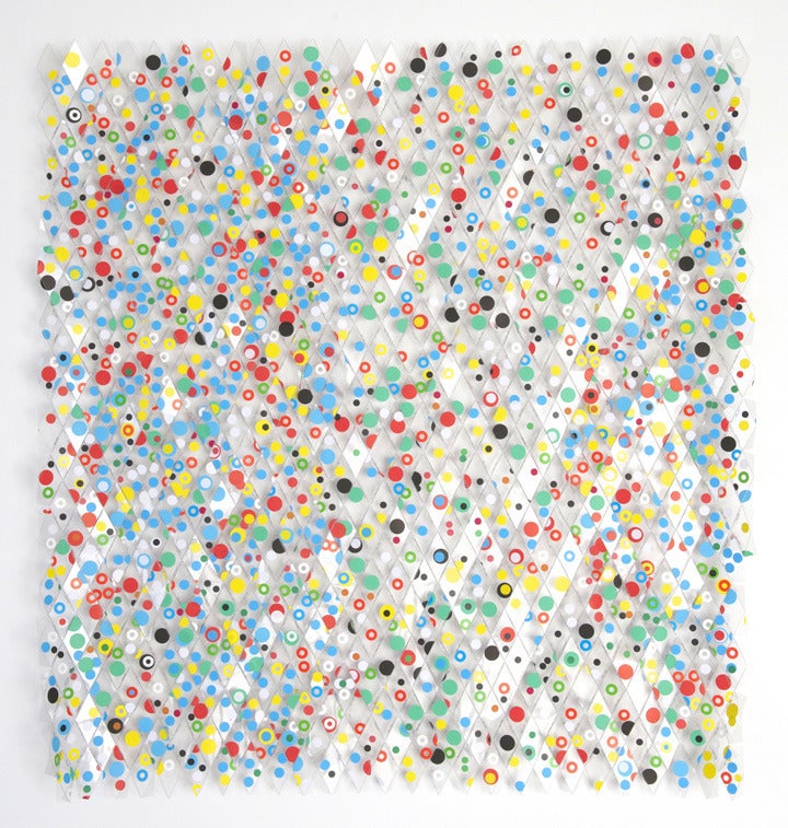 Koen Meersman Abstract Sculpture - LETS HAVE FUN Plastic Structure with Regular Pattern