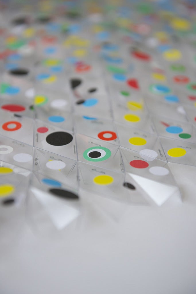 LETS HAVE FUN Plastic Structure with Regular Pattern - Sculpture by Koen Meersman