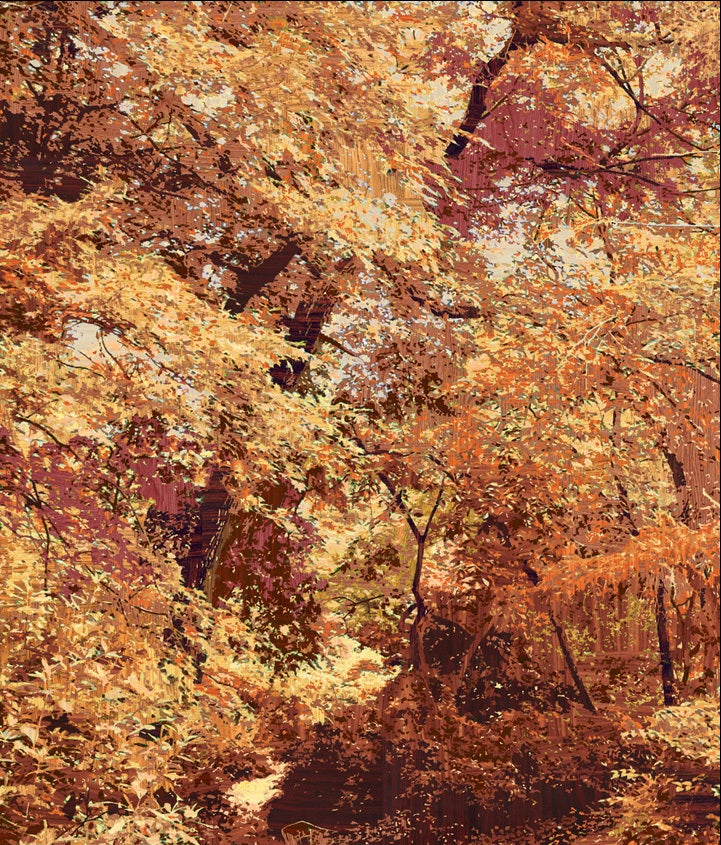 Gary Carsley Landscape Painting - D.71 Central Park, Strawberry Fields