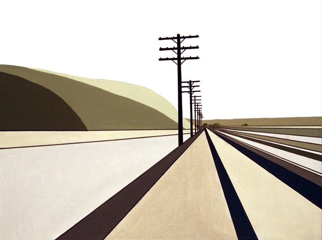 "William Steiger’s paintings allow his imagination and our collective memory to merge to shape “reality.” Steiger’s subjects are bridges, towering structures, and flying machines from the first half of the 20th century. He often paints these