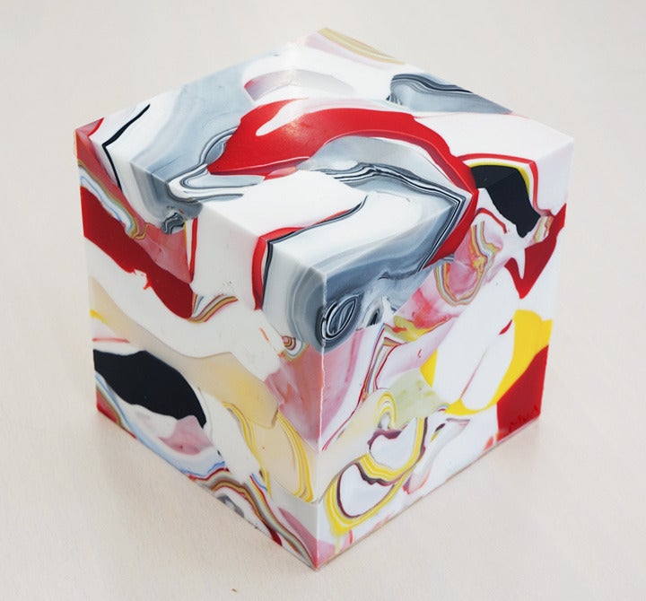 Matthias van Arkel Abstract Painting - Mini-Cube, 13-6-2