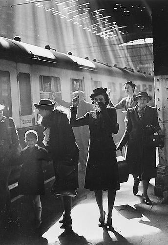 Bert Hardy Abstract Photograph - Wartime Terminus, Paddington Station