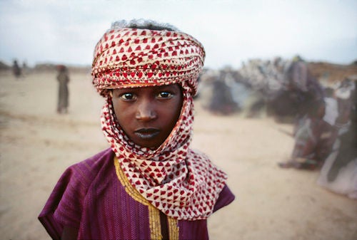 Boy in Red and White Scarf, The Sahel, Bamako, Mali, Africa