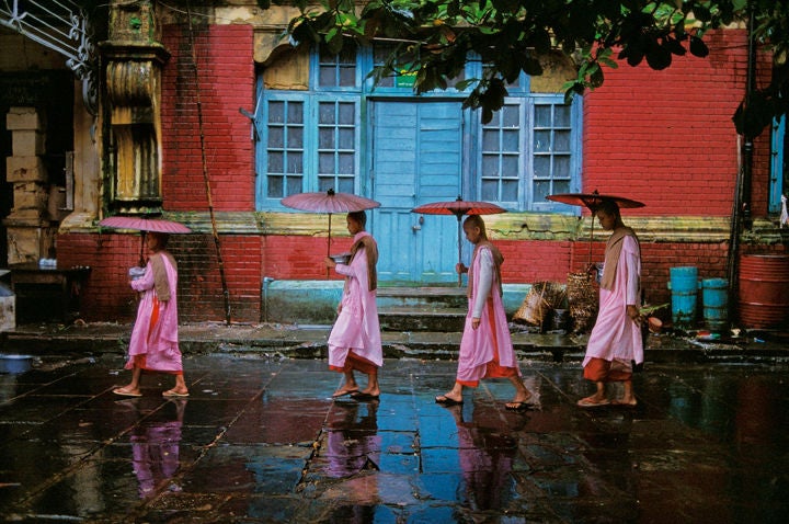 Procession of Nuns, Yangon, Burma - Photograph by Steve McCurry