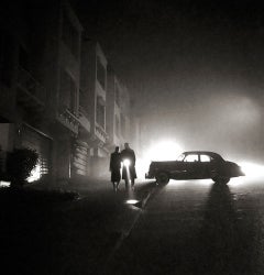 Vintage Foggy Night at Land's End