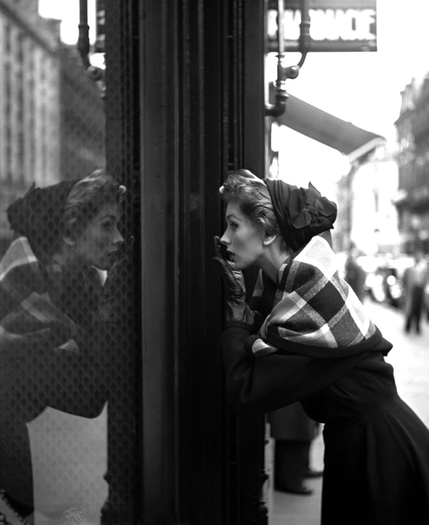 Georges Dambier Black and White Photograph - Suzy Parker Shop Lanvin Magazine Elle  1952