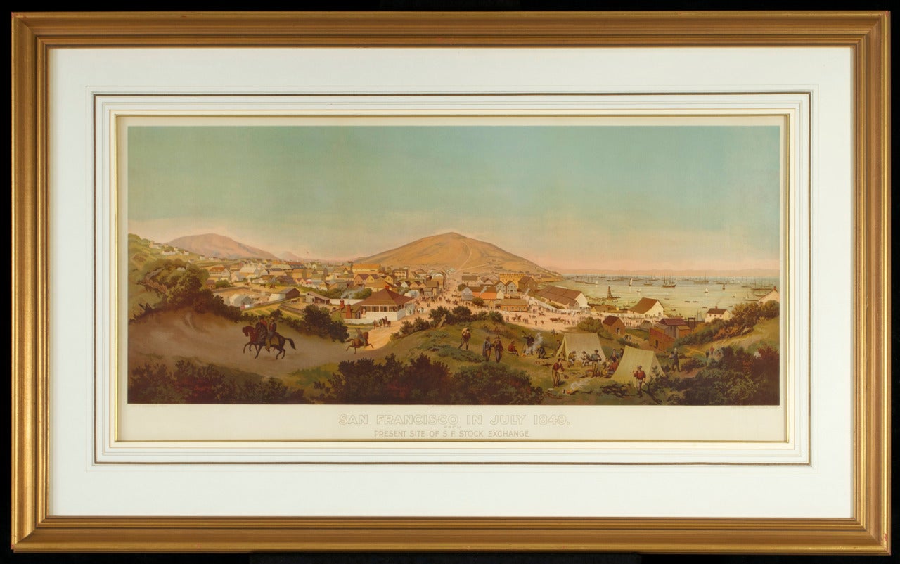 After George Burgess Landscape Print - San Francisco in July 1849 from present site of San Francisco Stock Exchange