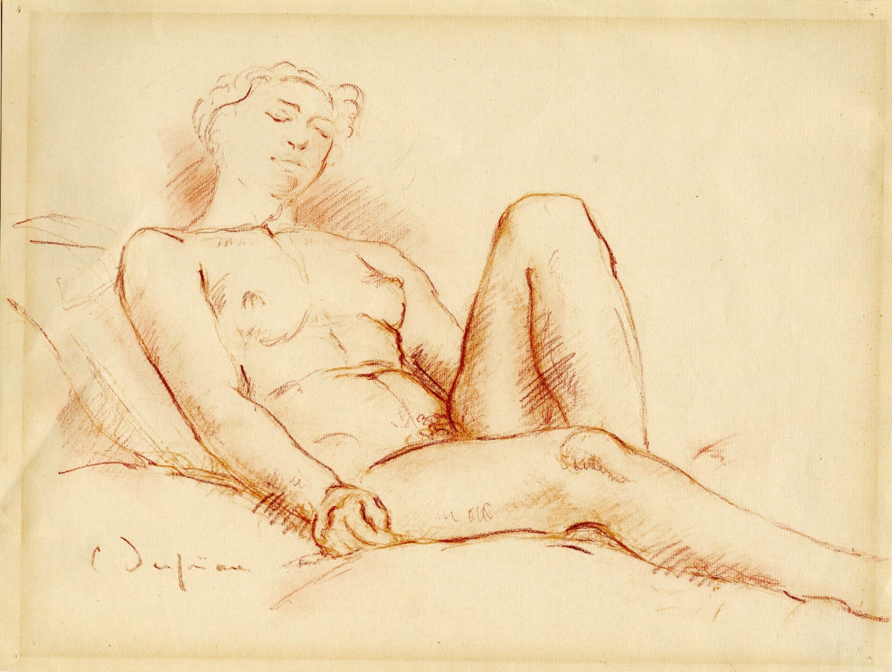 Reclining Female Nude - Art by Charles Despiau