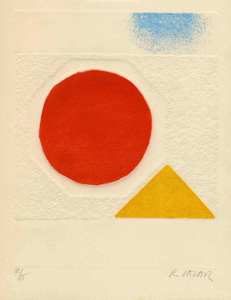 Soleil rouge (Red Sun) - Print by Raoul Lazar