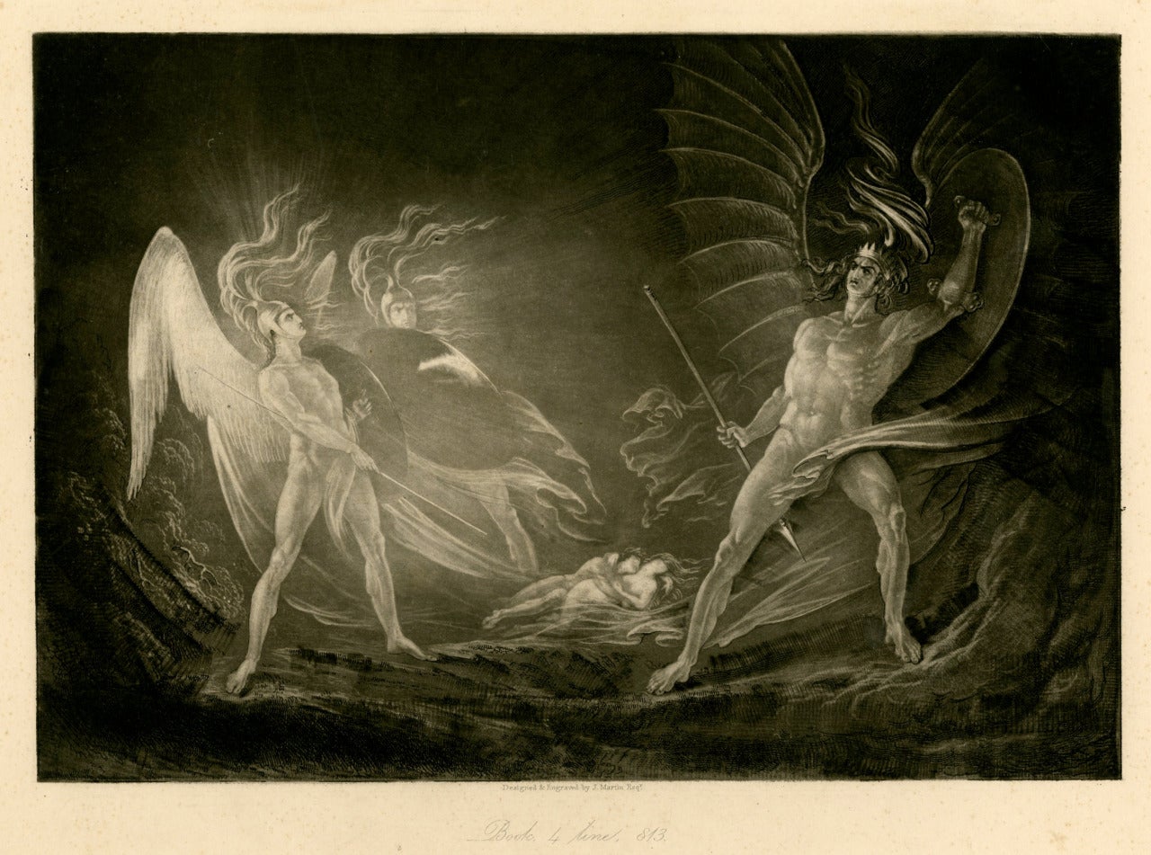 John Martin Figurative Print - Eve's Dream-Satan Aroused