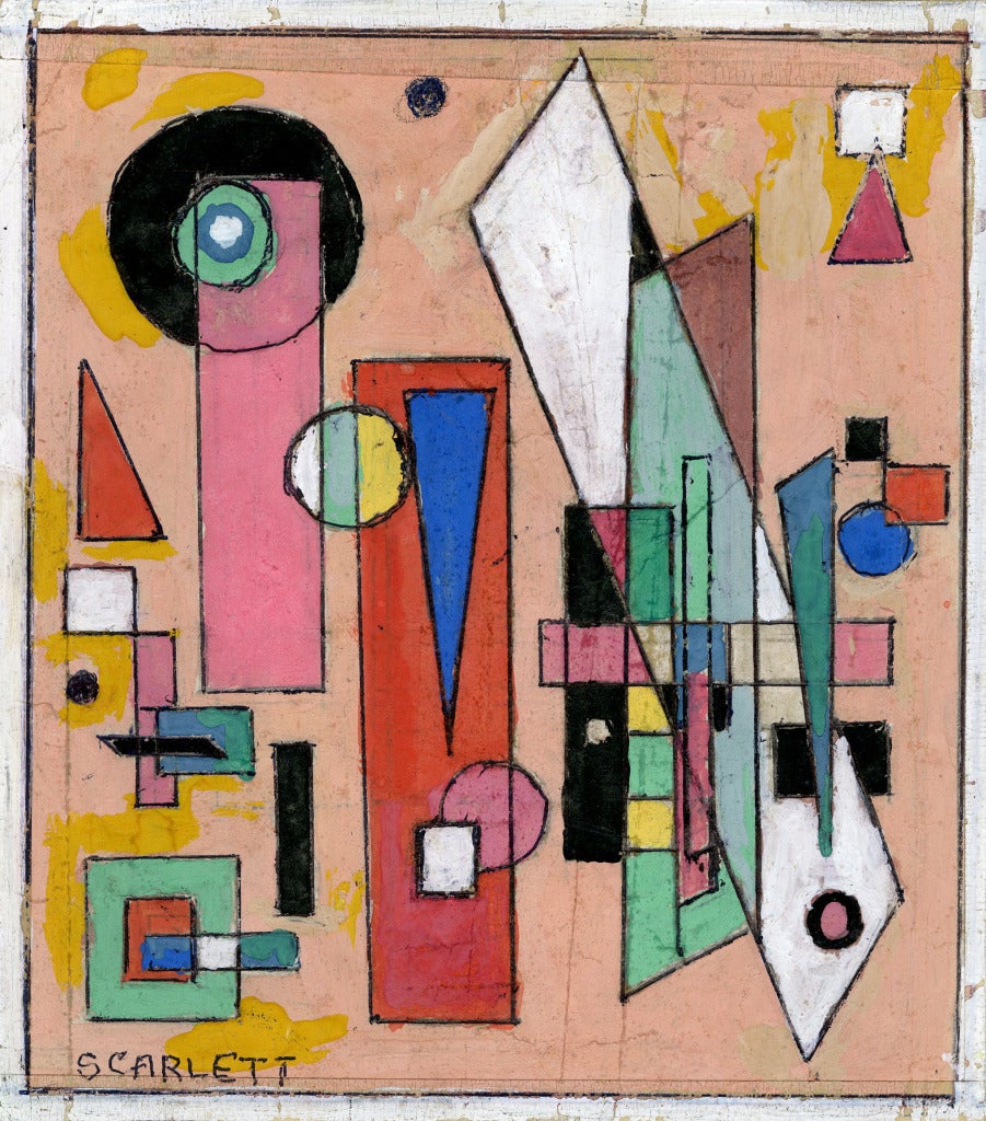 Rolph Scarlett Abstract Drawing - Untitled Abstract Composition