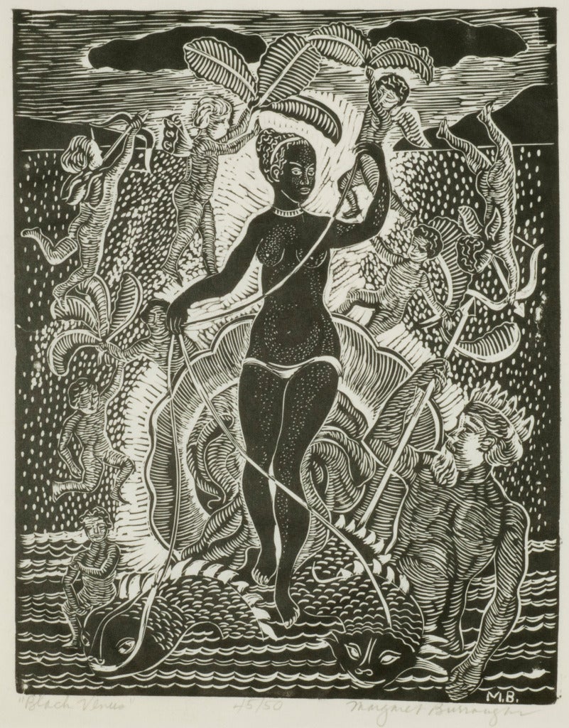 Margaret Taylor Goss Burroughs Figurative Print - Black Venus