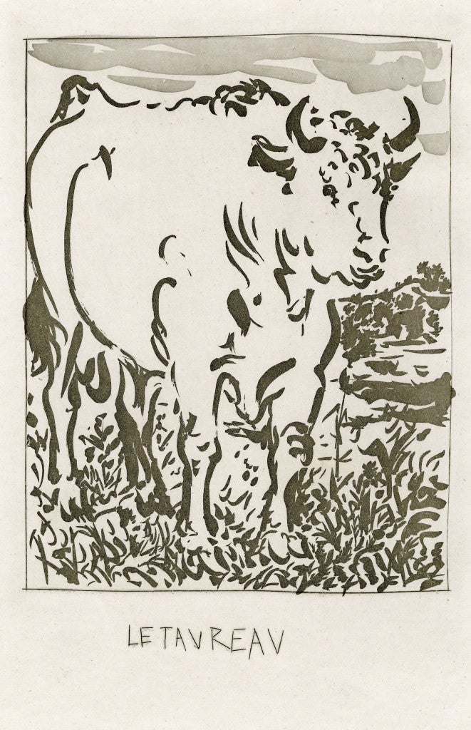 Pablo Picasso Animal Print – Le Taureau (le boeuf)