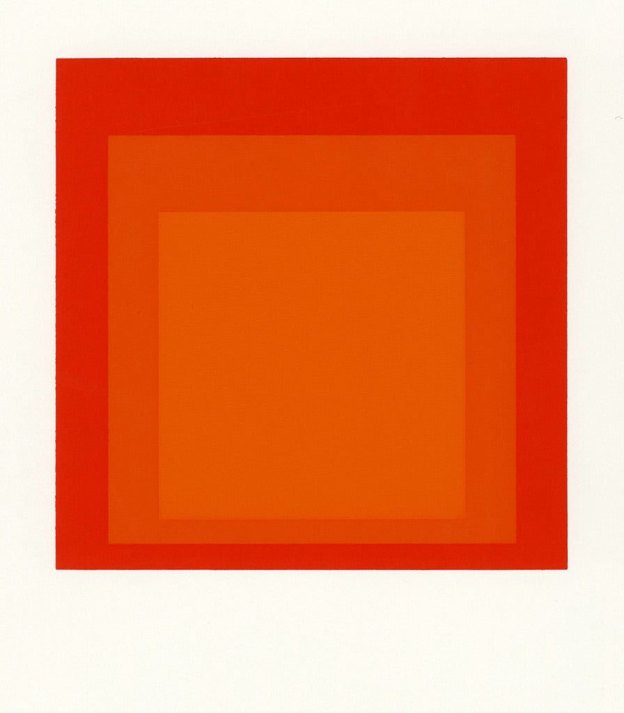 Untitled: Homage to the Square (Unique Color Variant Red, Orange, Light Ora...