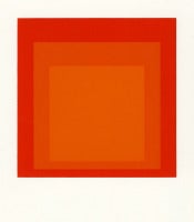 Untitled: Homage to the Square (Unique Color Variant Red, Orange, Light Orange)