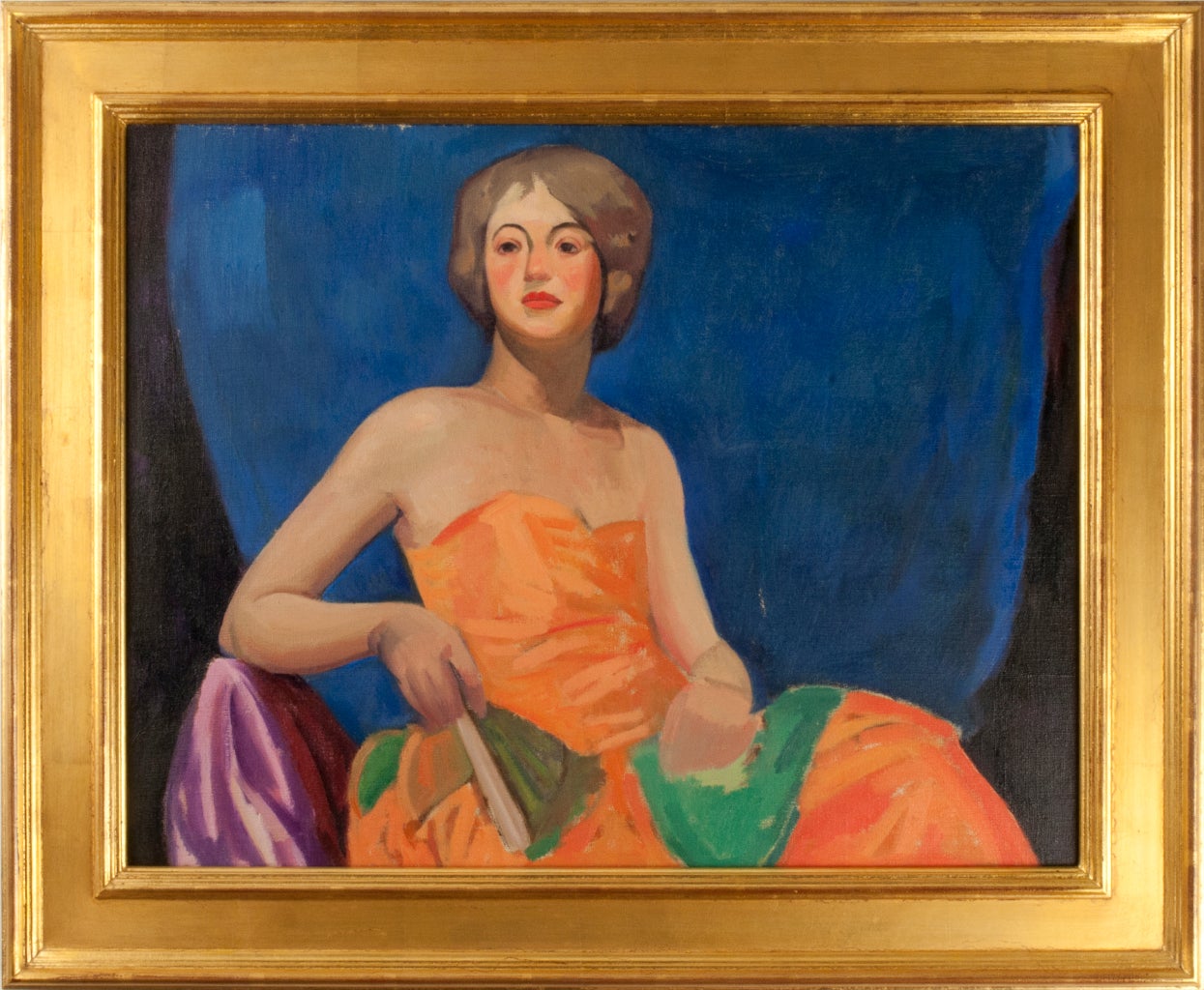 Paul H. Winchell Portrait Painting - Woman in Orange Dress