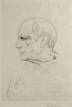 Portrait de Pablo Picasso et Remarque pour Témoignage