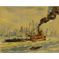 Tug Boat in New York Harbor 4