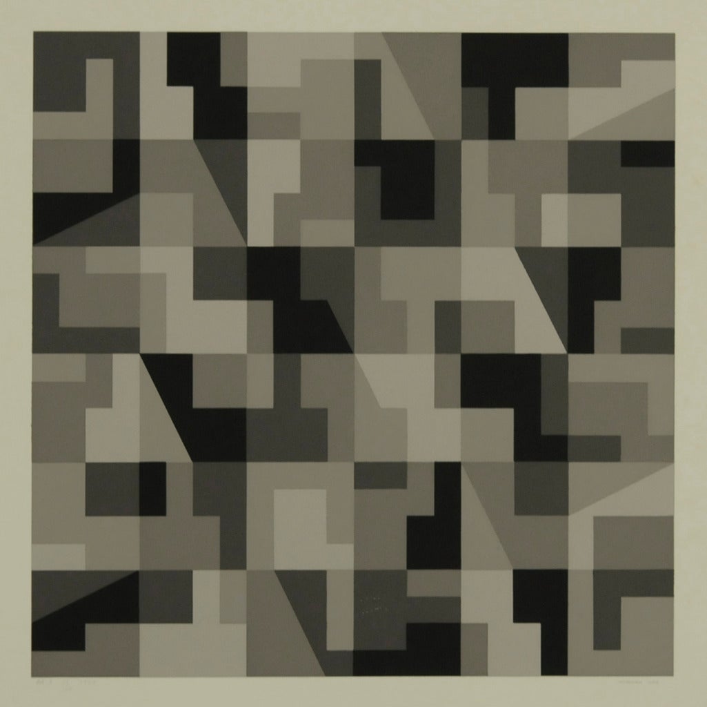 Norman Ives Abstract Print - BA 3