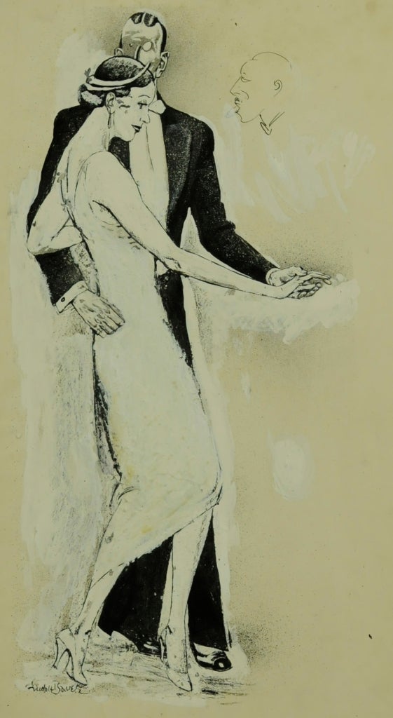 Rudolf Bauer Figurative Art - Dancing Couple