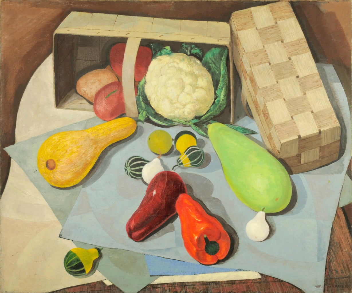 William C. Grauer Still-Life Painting - Farmers' Market Still Life