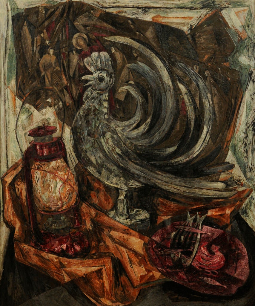 William C. Grauer Still-Life Painting - Before the Cock Crow Twice, Thou Shalt Deny Me Thrice