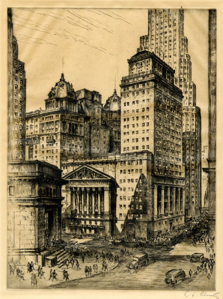 Anton Schutz Landscape Print - New York Stock Exchange