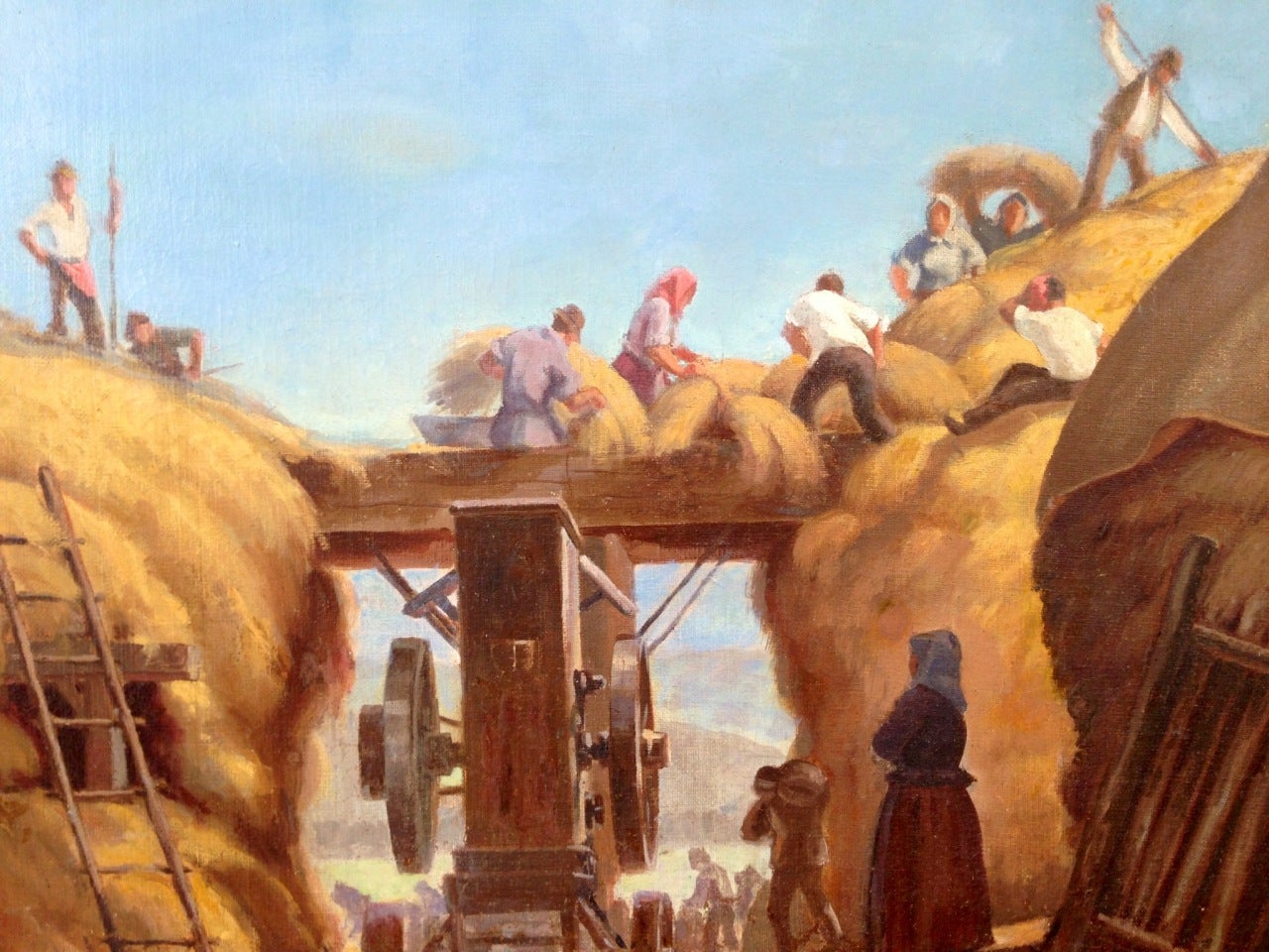 „“Hay Pickers““ – Painting von William Attila Krusoe