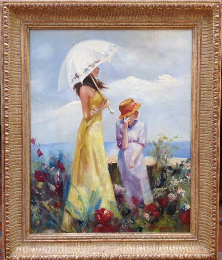 van Leeuwen - Girl with Parasol For Sale at 1stDibs