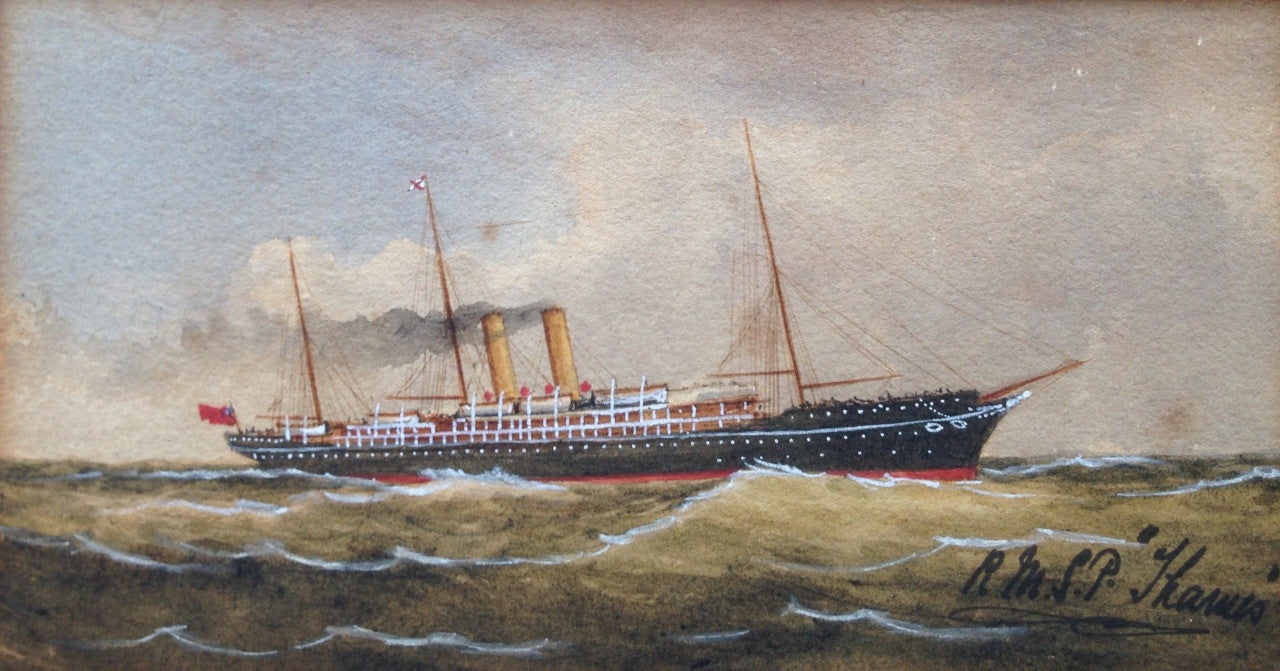 Landscape Art Unknown - ""Royal Mail Steam Packet Thames"