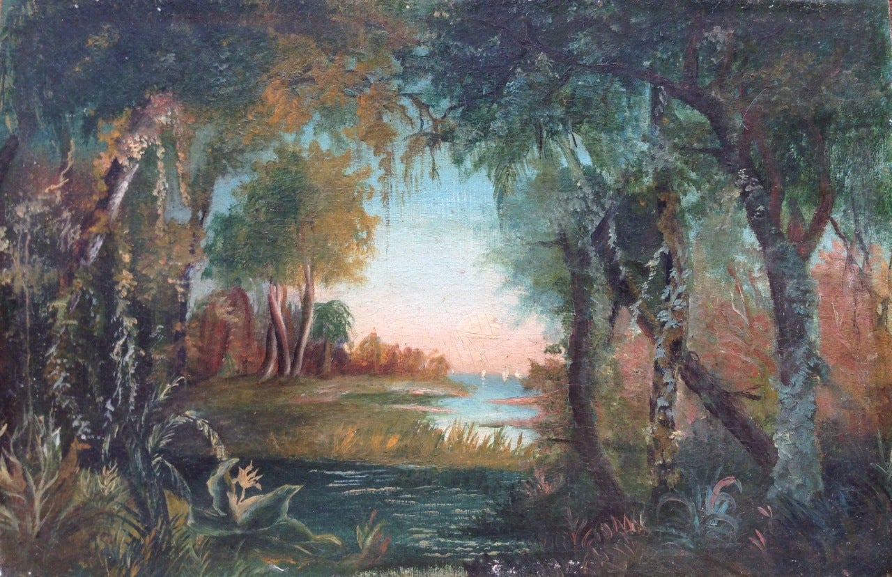 Unknown Landscape Painting – ""Florida-Landschaft"