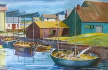 "Boats" - Art by Frederick Rhodes Sisson