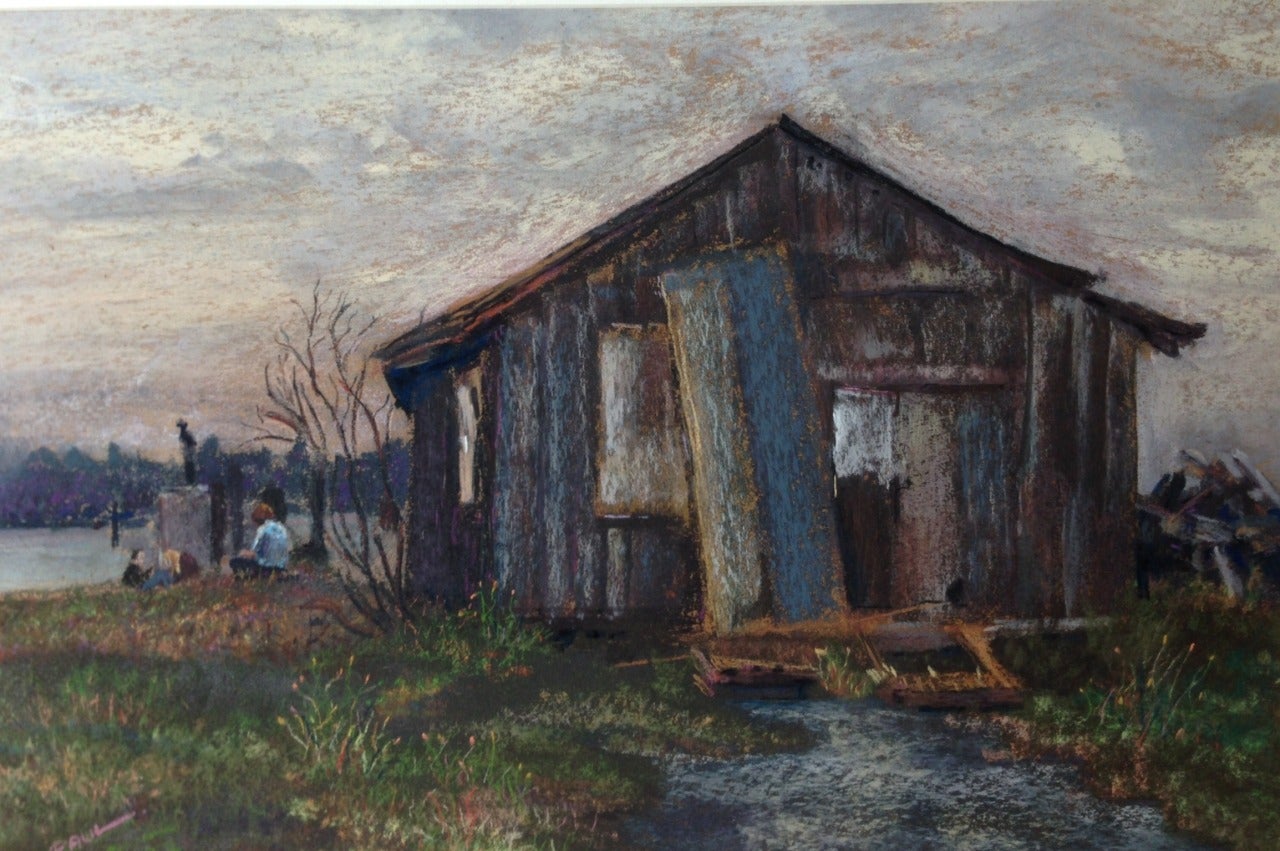 Paul Morgan Gustin Landscape Painting - The Old Shed