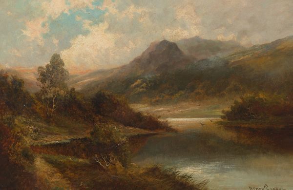 Henry Cooper Landscape Painting - "Highland Loch"