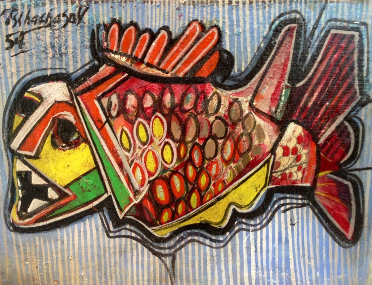 Nahum Tschacbasov Abstract Painting - Flying Fish