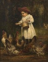 Girl With Chickens