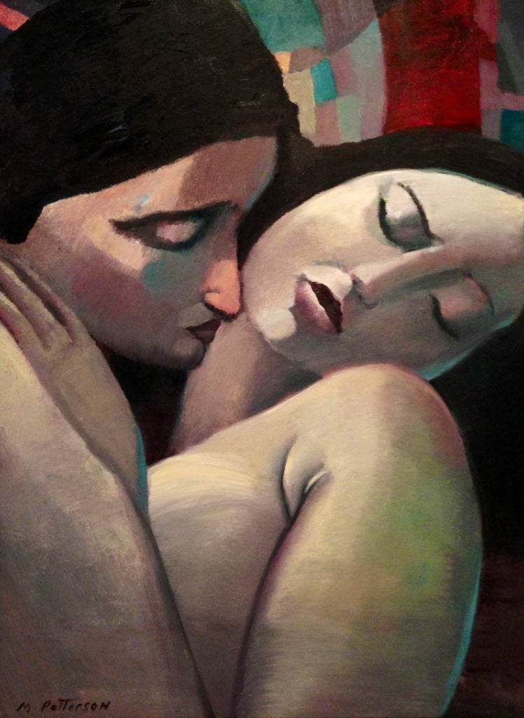 Figurative Painting di Michael Patterson - "Ti adoro"