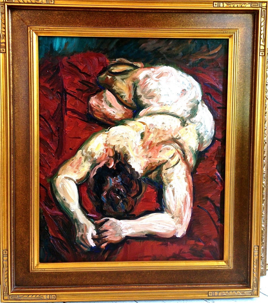 “Reclining Nude” - Painting by Jacques Koslowsky