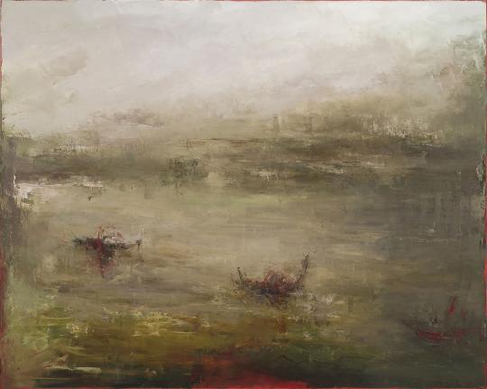 Silence Contracts, Concentrates and withdraws - Painting by France Jodoin