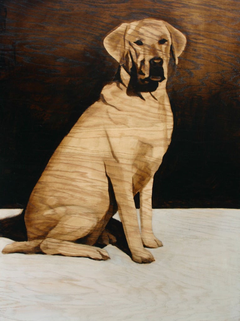 Brian Hibbard Animal Painting - Dog 4 (Golden Lab)