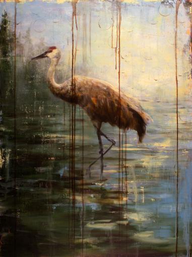 Matt Flint Animal Painting - Sandhill Crane